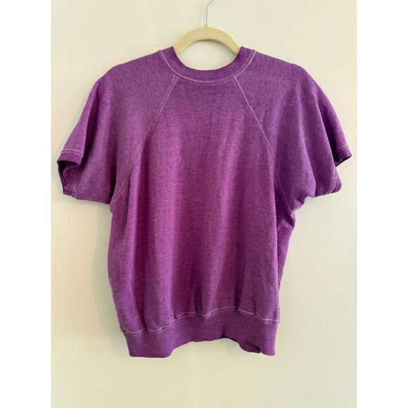 Vintage Short Sleeve Purple Sweatshirt - Picture 2 of 5